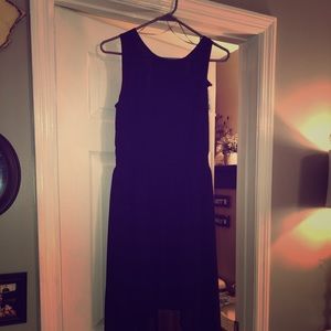 Black high/low dress